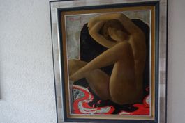 Bonnefoit Alain, Eva nu, Ölbild auf Leinen