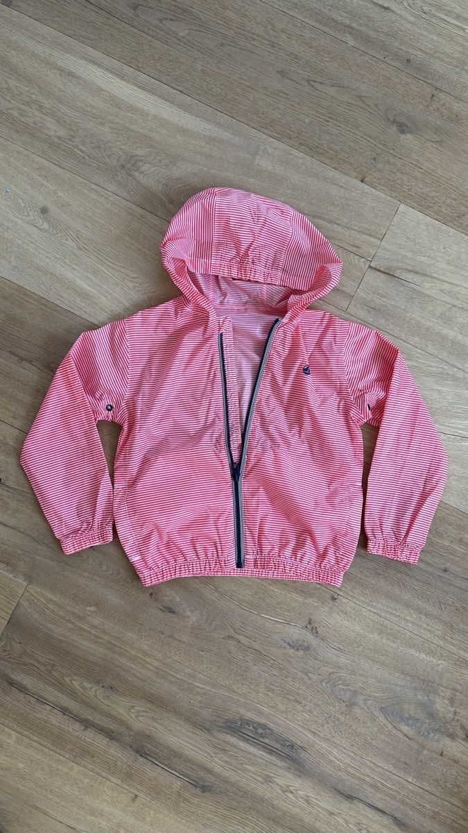 Giacche & Cappotti: Veste rayée rouge et blanche avec capuche - Taille 6 ans – Nuovo (secondo la descrizione) da Commugny venduto da rus_my8v
