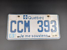 Original Kanada Nummernschild Québec 1986 – Vintage Deko