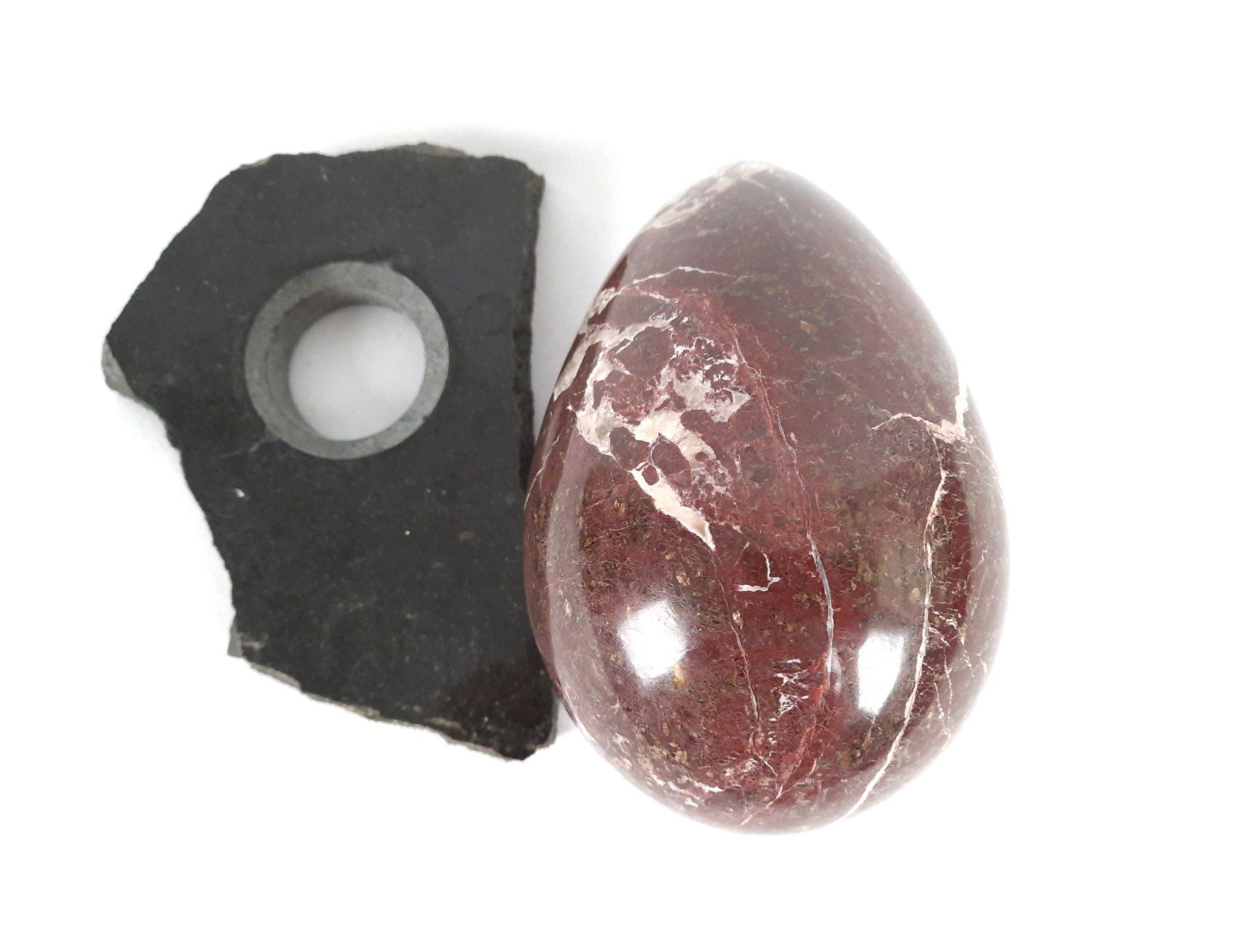 Mineralien & Heilsteine: Braun/Rotes Deko Ei in Marmor Optik – Gebraucht aus Beinwil am See von Restwert_Beinwil 4