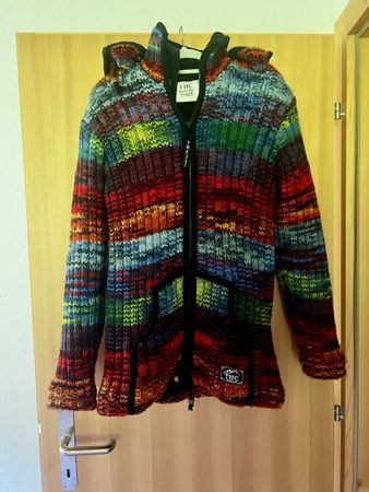 Strickjacke THC Schafwoll Strickjacke bunt