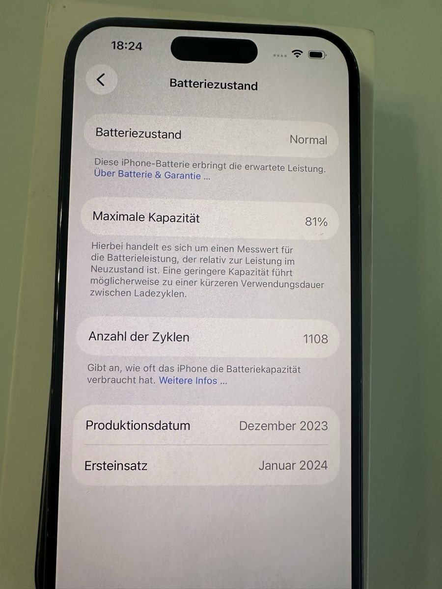 Apple Handys / Smartphones: Apple iPhone 15 Pro 512 GB Black Titanium – Gebraucht aus Ehrendingen von ile_pr79 5