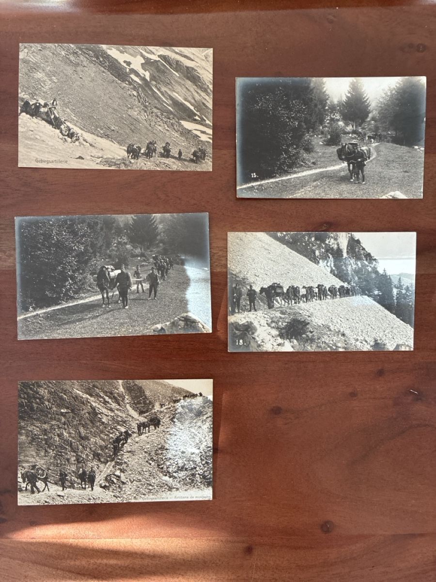 Cartoline postali: 10 Ansichtskarten Schweiz vom Militär CH 9 – Usato da Oftringen venduto da Cla.vD.74 2