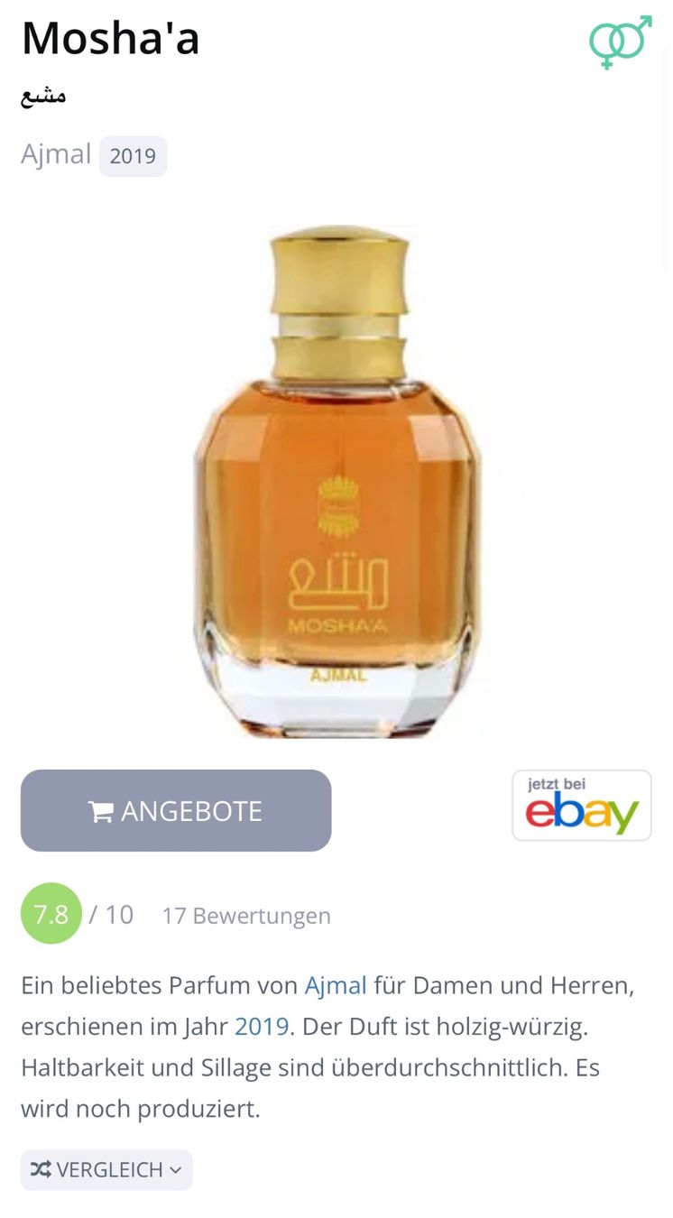 Profumi & Eau de Toilette: Ajmal Mosha'a EDP 2ml.( Blue Sapphire Boadicea the Vic – Usato da Zürich venduto da deruja 1