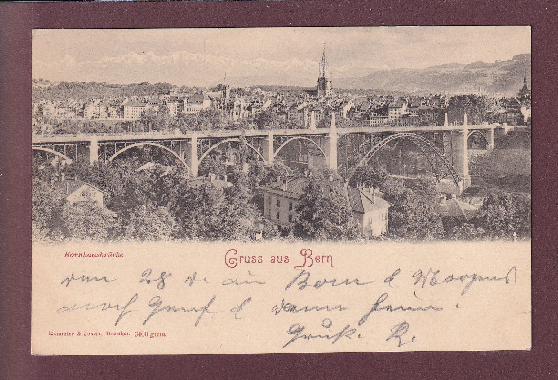 Cartes postales: Gruss aus BERN - Kornhausbrücke - 1900 – D'occasion à Pully par nicecards