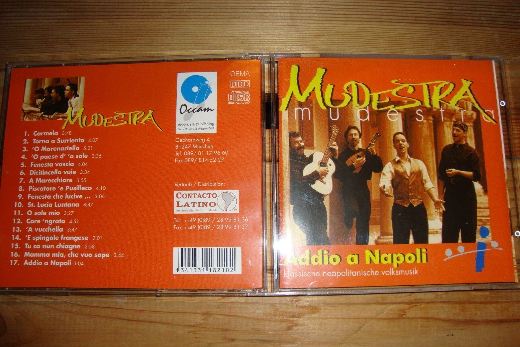 CDs: MUDESTRA - ADDIO A NAPOLI - CD – D'occasion à Bern par carola31