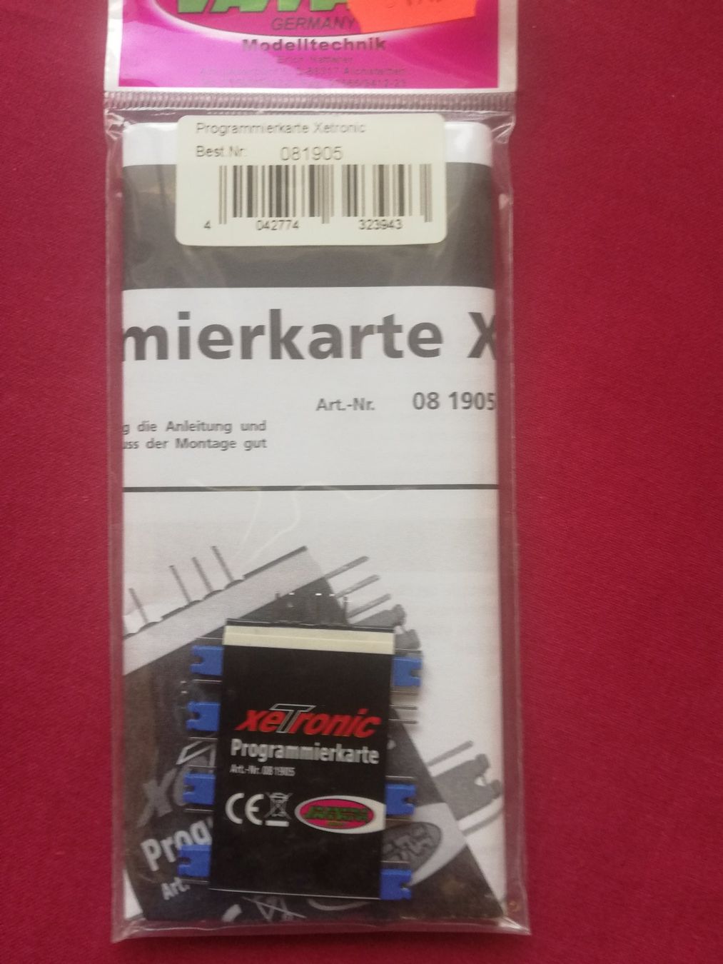 Modellismo RC: Programmierkarte Xetronic Brushless-Regler – Nuovo e nell'imballaggio originale da Flüh venduto da AMS-Modellbau