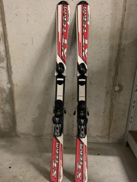 skis enfant/junior TECNO PRO XT TEAM, White/red + TECNO TL 75 ( NEUFS