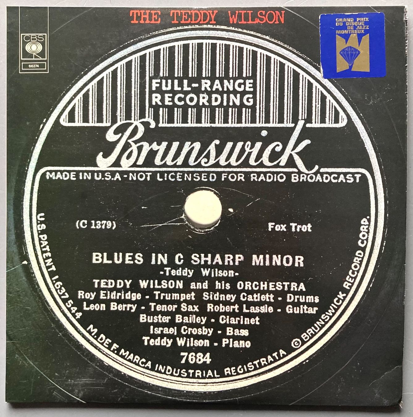 Vinyles: TEDDY WILSON - THE TEDDY WILSON – D'occasion à Poliez-Pittet par Newtown-Records
