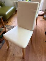 2 Esszimmerstühle, Holz, Stoffbezug beige, sehr bequem!