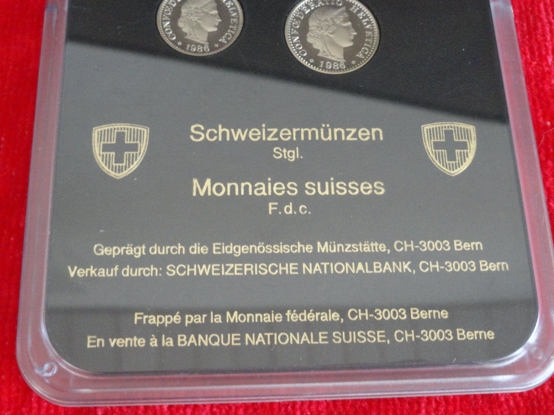 Alle Münzen: SCHWEIZER MÜNZSATZ IM STEMPELGLANZ 1986 – Gebraucht aus Gerlafingen von Shiva_74 5