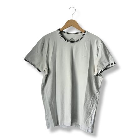 T-shirt Hollister blanc avec logo discret taille XL