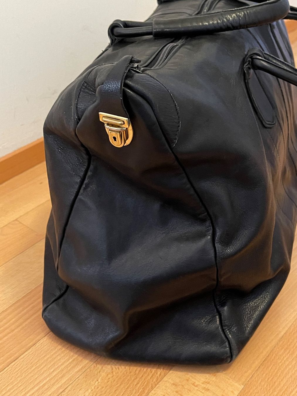 Borse: Schwarze Reisetasche aus Leder, Weekender – Usato da St. Gallen venduto da yanik020505 2