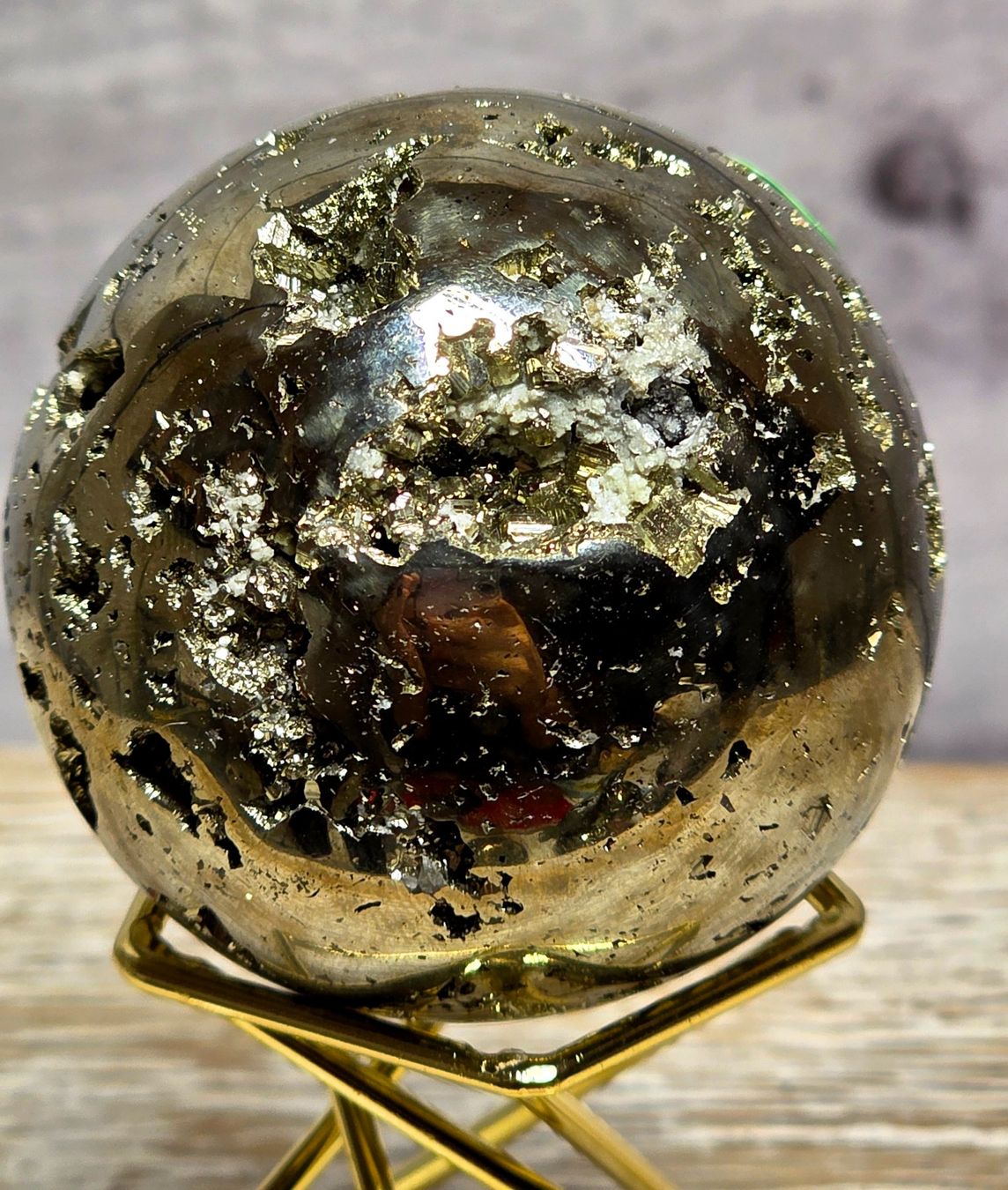 Minerali & Pietre curative: Top HQ Pyrit Kugel A 45mm 200g – Nuovo e nell'imballaggio originale da Matzingen venduto da Shay_Crystalz 2