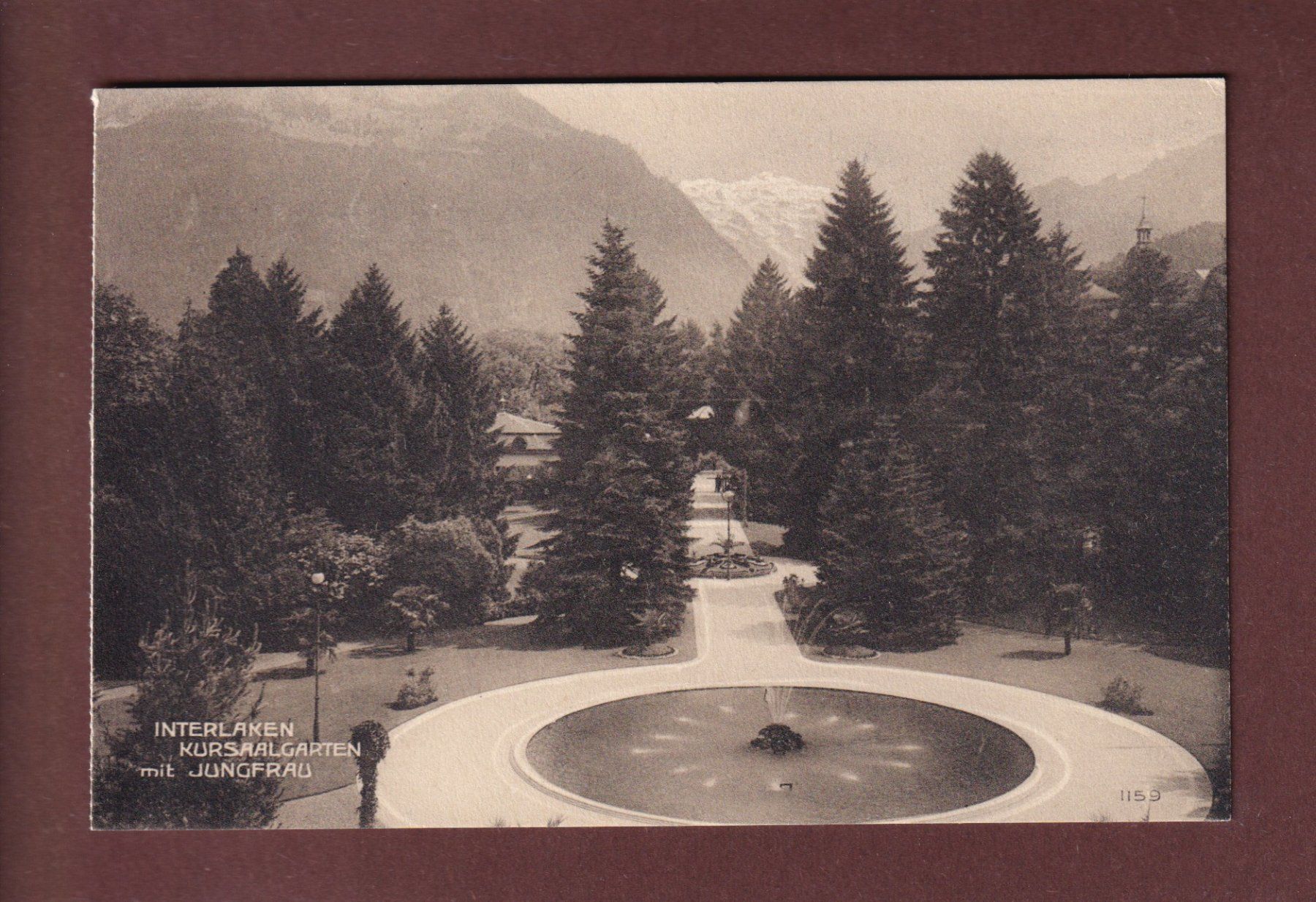 Ansichtskarten: INTERLAKEN - Kursaalgarten - Jungfrau – Gebraucht aus Pully von nicecards-shop