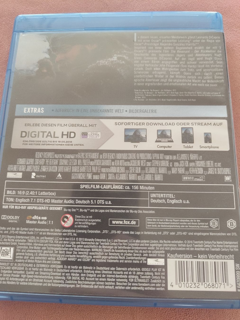 Tutti i DVDs: Blu-Ray: The Revenant – Usato da Zürich venduto da Slevin2710 1
