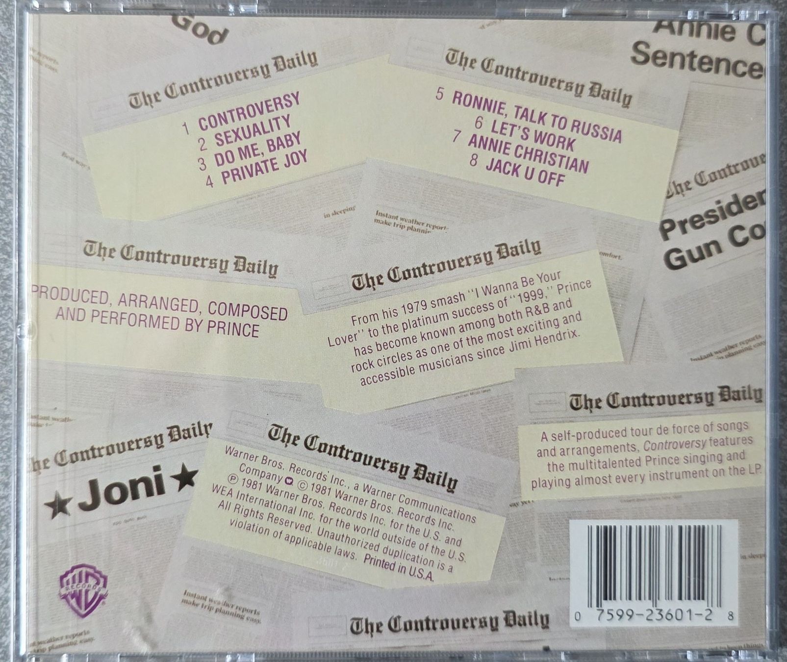 CD: Music CD - Prince - Controversy – Usato da Oetwil am See venduto da fineli2 1