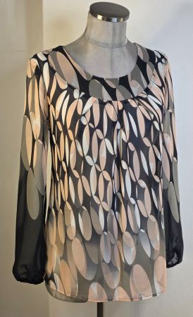 S (34)/36 PATRIZIA DINI superleichte Viscose Chiffon Bluse