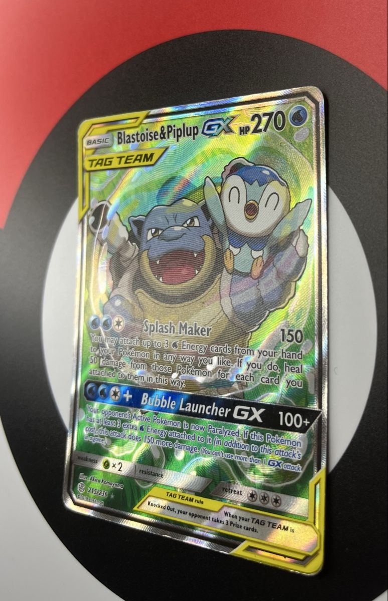 Pokémon Sammelbilder & Trading cards: Blastoise & Piplup GX #215 Pokemon Cosmic Eclipse – Gebraucht aus Diepoldsau von  2