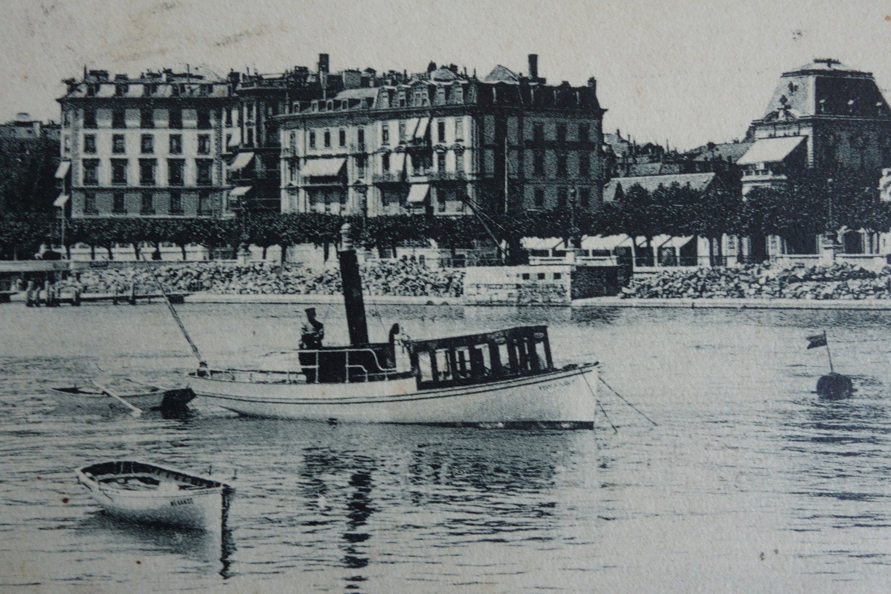 Ansichtskarten: GENÈVE - GENF - La Rade et le Kursaal - kleines Dampfboot – Gebraucht aus Ibach von Ibanto 1