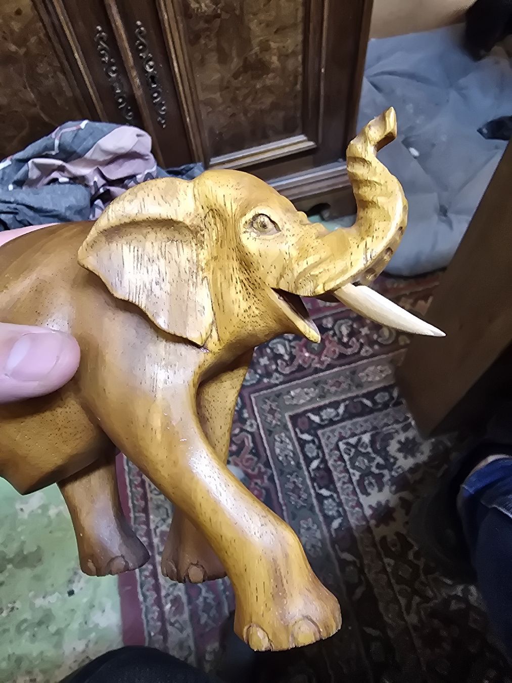 Statuette: Holz Elefant Figur, Handgeschnitzt (T) – Usato da Rorschach venduto da TimelessTrading 2
