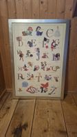 Walt Disney ABC Poster gerahmt. 90er. Sehr guter Zustand