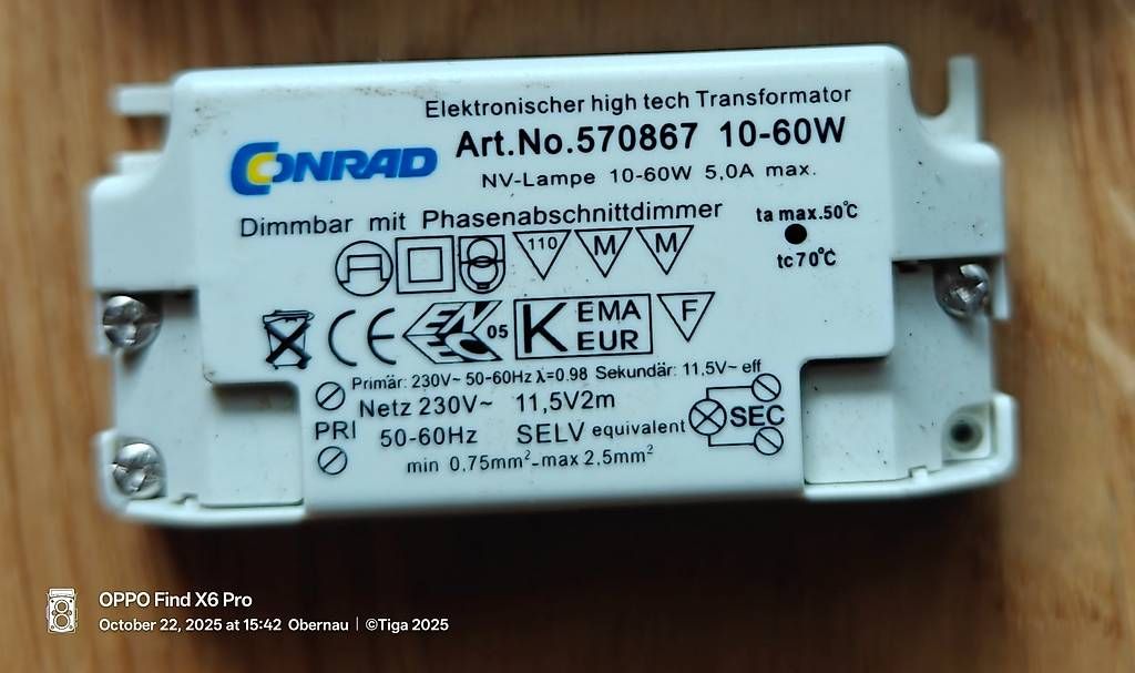 Lampen: Trafos für LED und Halogen – Gebraucht aus Obernau von Tiga42 3