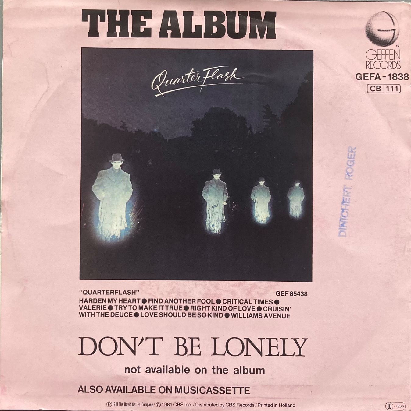 Schallplatten: QUARTERFLASH - HARDEN MY HEART – Gebraucht aus Poliez-Pittet von Newtown-Records 1