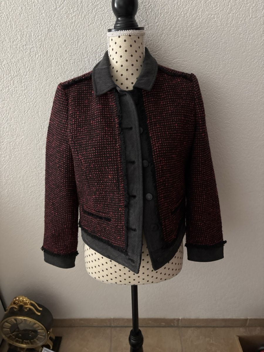 IKKS Giacche: IKKS Women Jacket tweed red /charcoal – Nuovo (secondo la descrizione) da auvernier venduto da Vine101