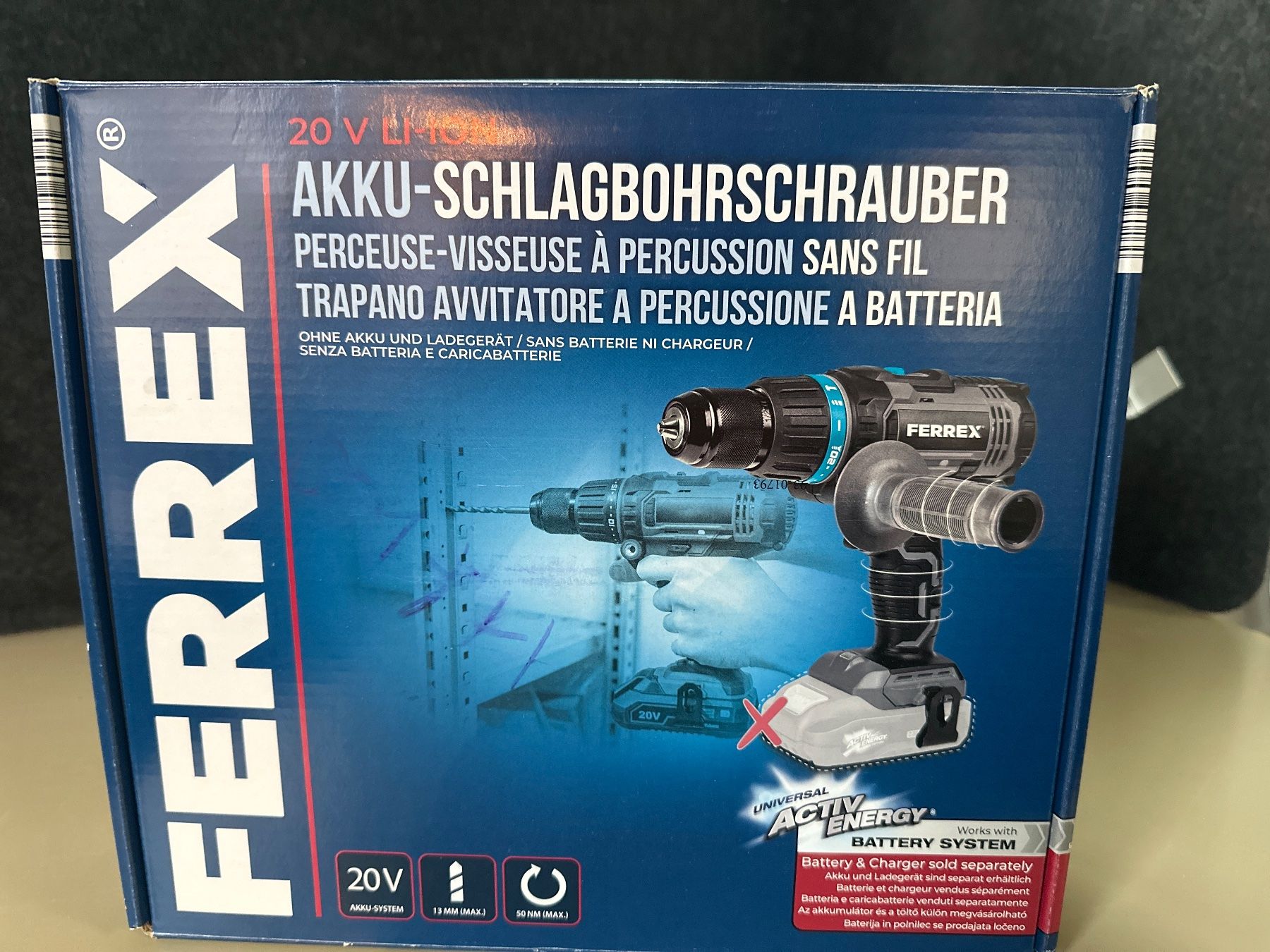 Trapani: Ferrex Akku-Schlagbohrmaschne – Nuovo e nell'imballaggio originale da Brügg BE venduto da TSP02