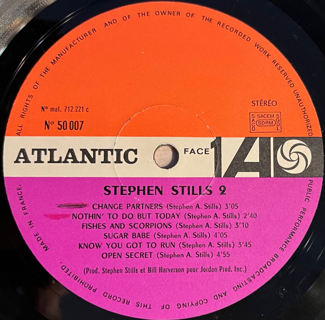 Vinyles: STEPHEN STILLS - STEPHEN STILLS 2 - 33 Tours – D'occasion à Bussigny par vinyl-pas-cher 3