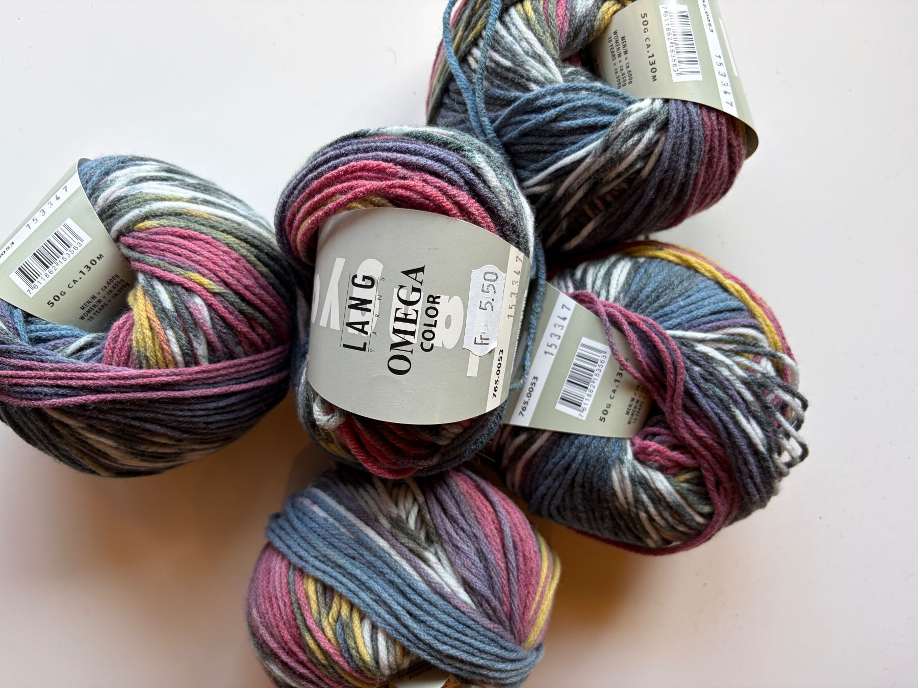 Lang Yarns Lana: 5 Knäuel Omega Color Lang Yarns – Nuovo (secondo la descrizione) da Büsserach venduto da bor_s88m