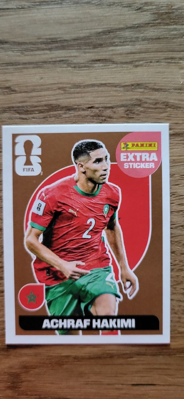 Panini Carte collezionabili: Panini WM 2026 Achraf Hakimi Extra Sticker  – Nuovo e nell'imballaggio originale da Sommeri venduto da vasc
