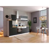 225 Küchenzeile Singleküche 250cm W/S - Küche Einbauküche