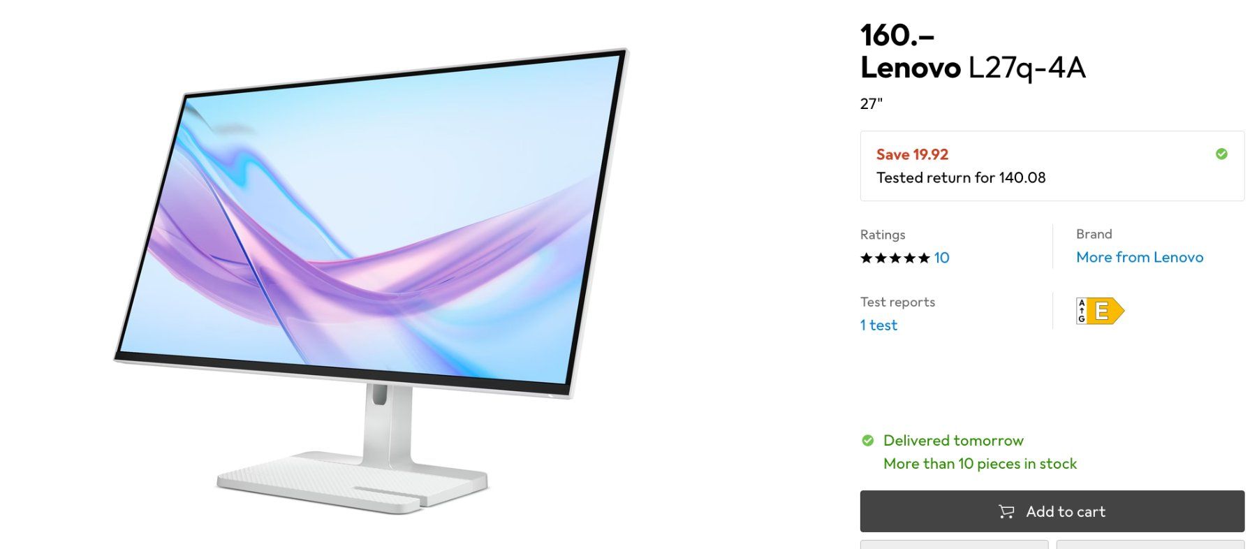 Lenovo Monitore: Lenovo L27q-4A – Gebraucht aus Dübendorf von uji_p2hg 2