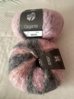 Lana Grossa Gigante Wolle 200g rosa grau neuwertig