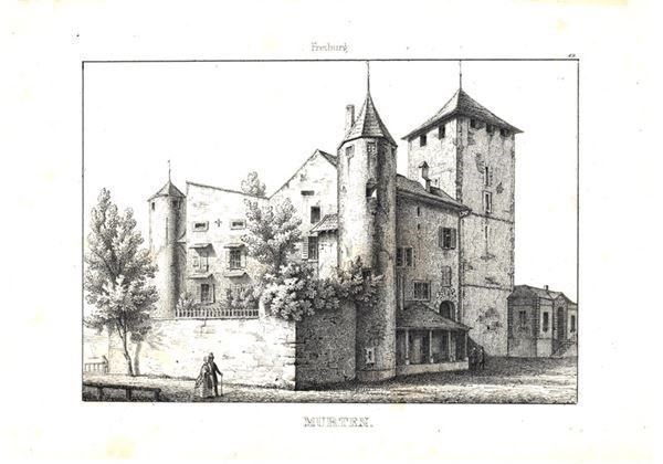 Stiche: Murten von Wagner 1840 – Gebraucht aus Rafz von Helvet32