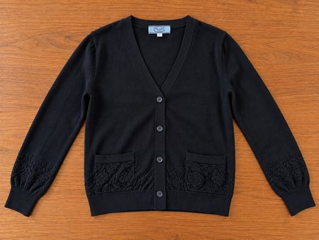Cardigan Prada blue navy 100% Schurwolle Grösse 36