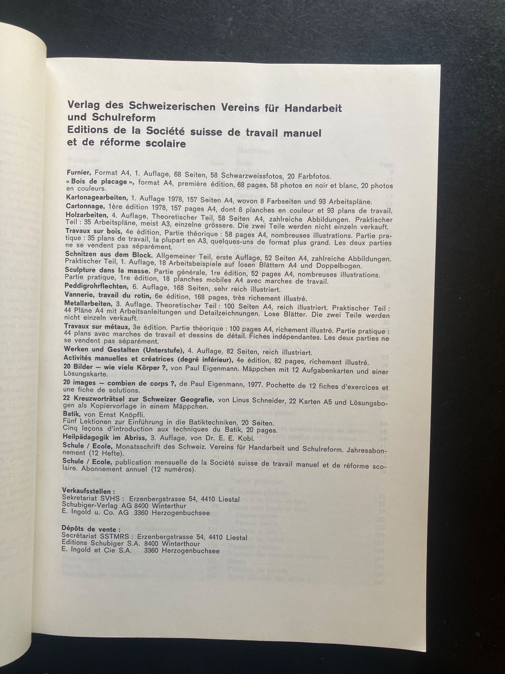 Libri: Peddigrohrflechten. Vannerie. 1979 – Usato da Wangen ZH venduto da day01 2
