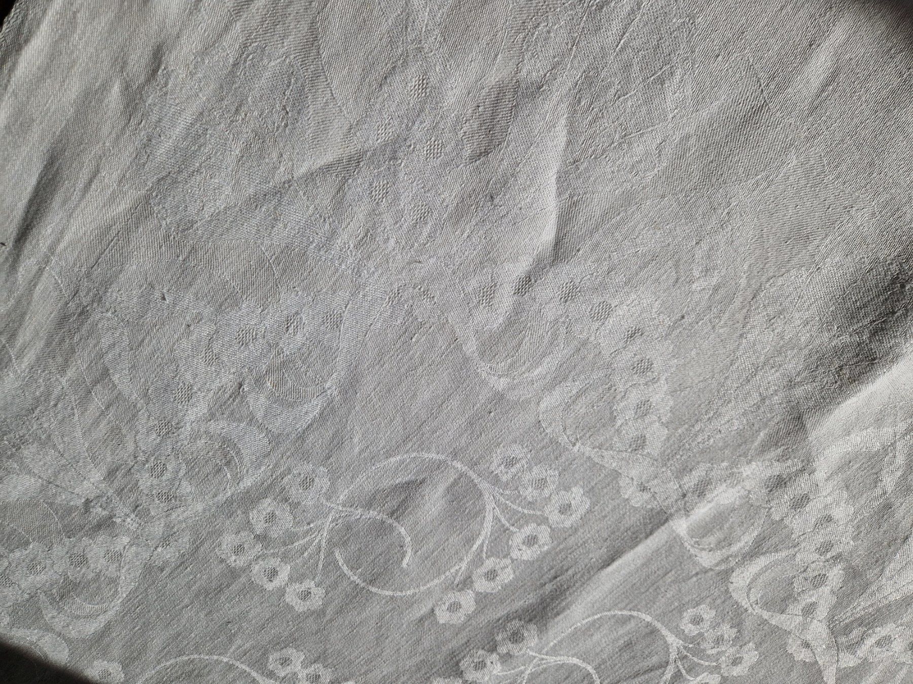 Sonstige Tischwäsche: Jugendstil Tischdecke Leinendamast 146x194cm – Gebraucht aus Bern von Antikbatik 8