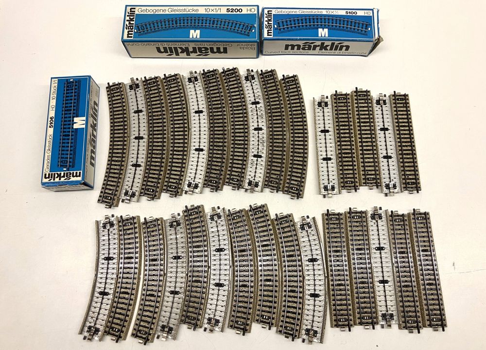 Märklin Modelleisenbahnen: märklin M-Gleis 5100/5106/5200: 30x Schienen - sauber + gut – Neu (gemäss Beschreibung) aus Thun von retoolinoo