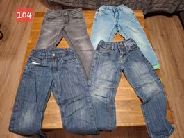 4 Jeans Hosen Set Kinder Grösse 104