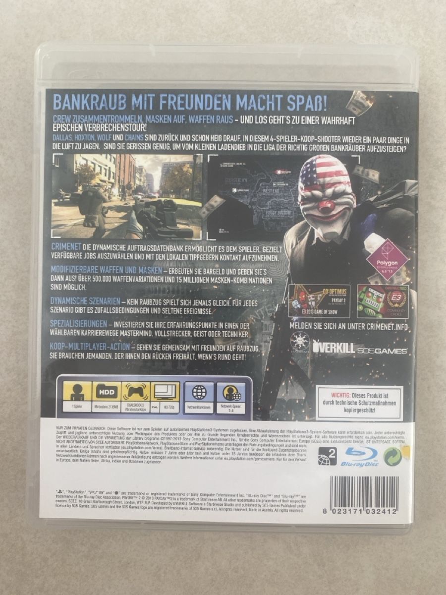 Giochi: Payday 2 PS3 – Usato da Suhr venduto da SchnapperCH 1