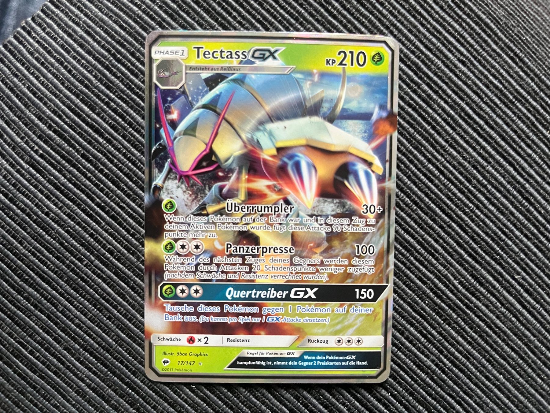 Pokémon Sammelbilder & Trading cards: Pokemon Tectass GX Burning Shadows near Mint – Neu (gemäss Beschreibung) aus Wabern von Collectfun