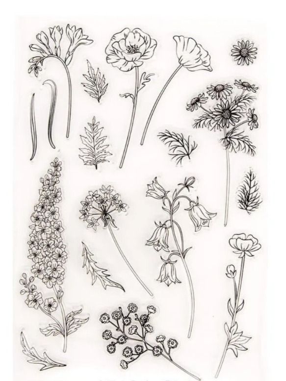 Stempel: Silikonstempel Nr.558, Blumen – Neu und originalverpackt aus Gretzenbach von Fliegepilz56
