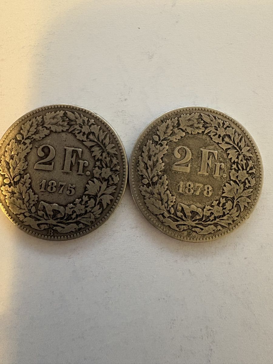 Alle Münzen: 2chf 1878/1875 – Gebraucht aus Murten von Tzaugg 2