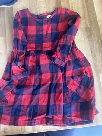 Kleid rot-blau kariert Next Grösse 104 3-4 Jahre