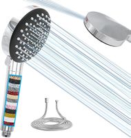 Duschkopf Filter 6+1 Strahlarten Schlauch Duschbrause Shower