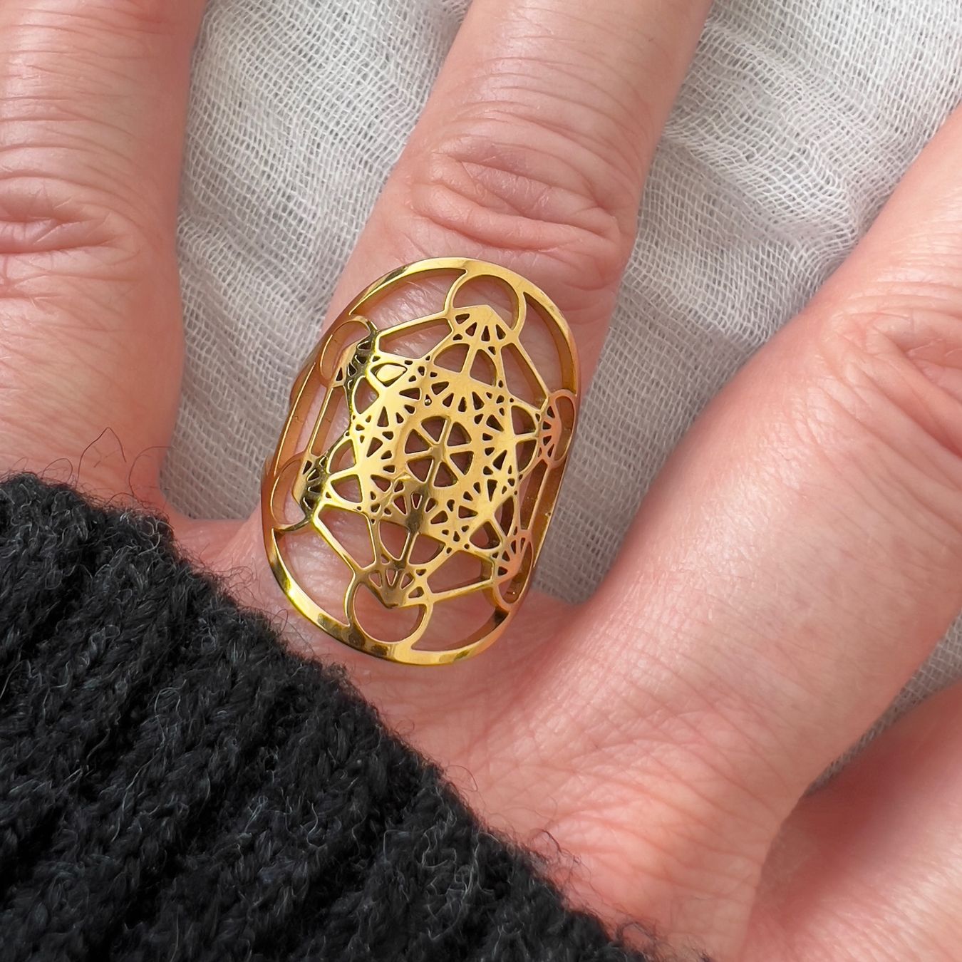 Anelli: Bague en acier inox Metatron - Metatron ring – Nuovo (secondo la descrizione) da Pully venduto da sunaddict 1