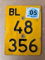 Velonummer BL 2005 gelb Mofanummer Plaque Mofa